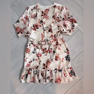 Tory Burch Ivory Mountain Paisley Silk Burnout Shift Dress - Sz 6